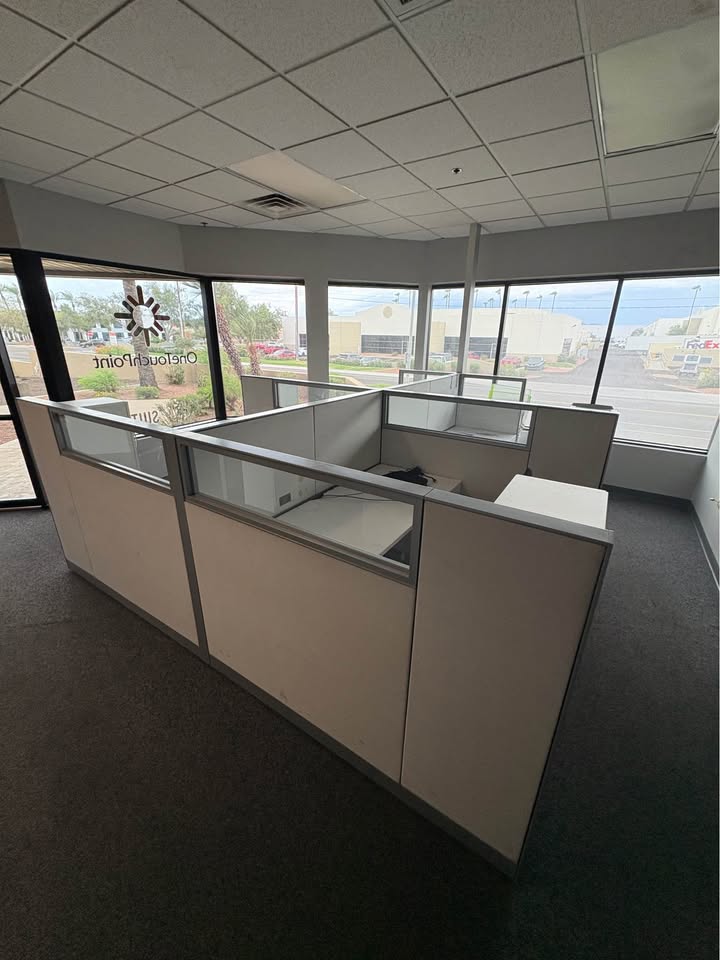 Glass-topped panel run along a window wall
